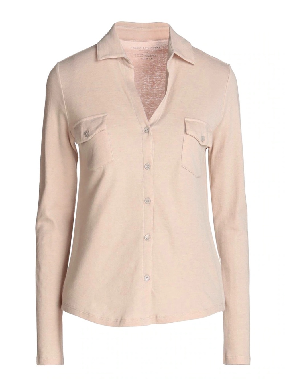 DKNY Pale Blush Button-Front Shirt